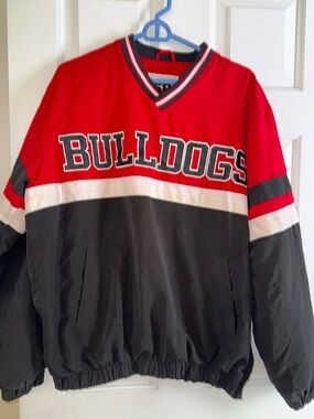 Bulldogs Red and Black Performance Pullover Jacket